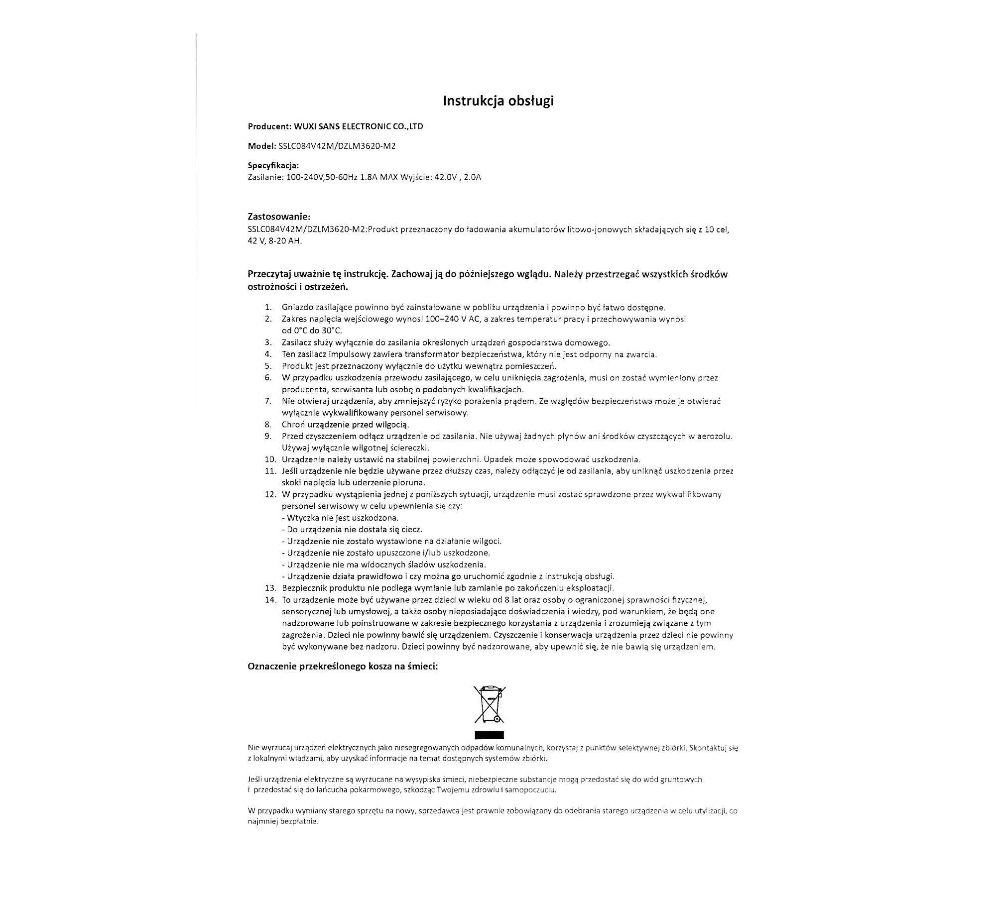 Ładowarka bafang 42v 2a 2113020000001 - zdjęcie 6