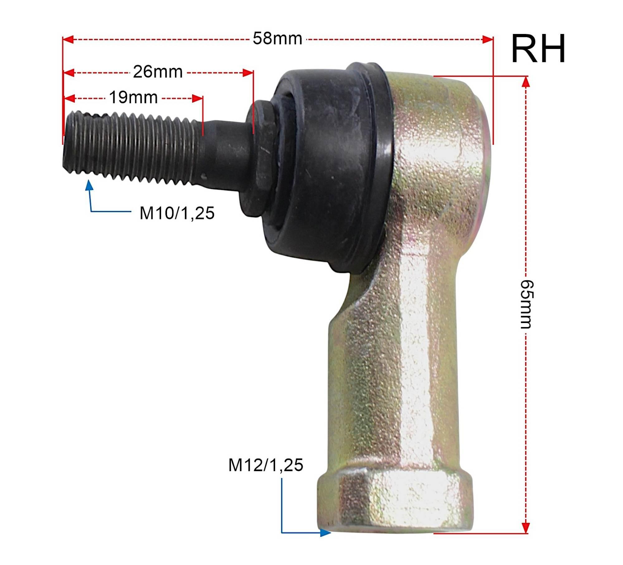 Końcówki drążków kierowniczych tekyo lewa + prawa 51-1006-lr honda trx 450r - zdjęcie 3