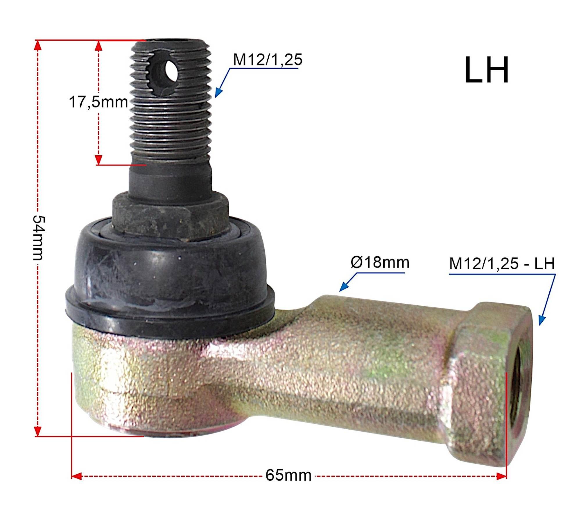 Końcówki drążków kierowniczych tekyo lewa + prawa 51-1007-lr yamaha yfm - zdjęcie 2