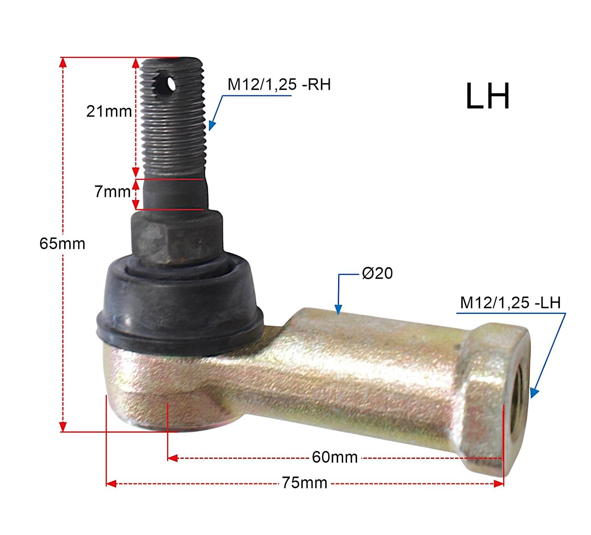 Końcówki drążków kierowniczych tekyo lewa + prawa 51-1008-lr honda trx - zdjęcie 2