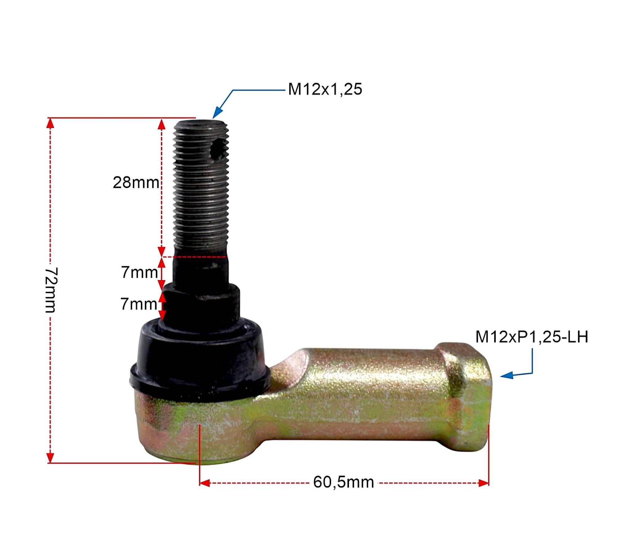 Końcówki drążków kierowniczych tekyo lewa + prawa 51-1009-lr can-am - zdjęcie 2
