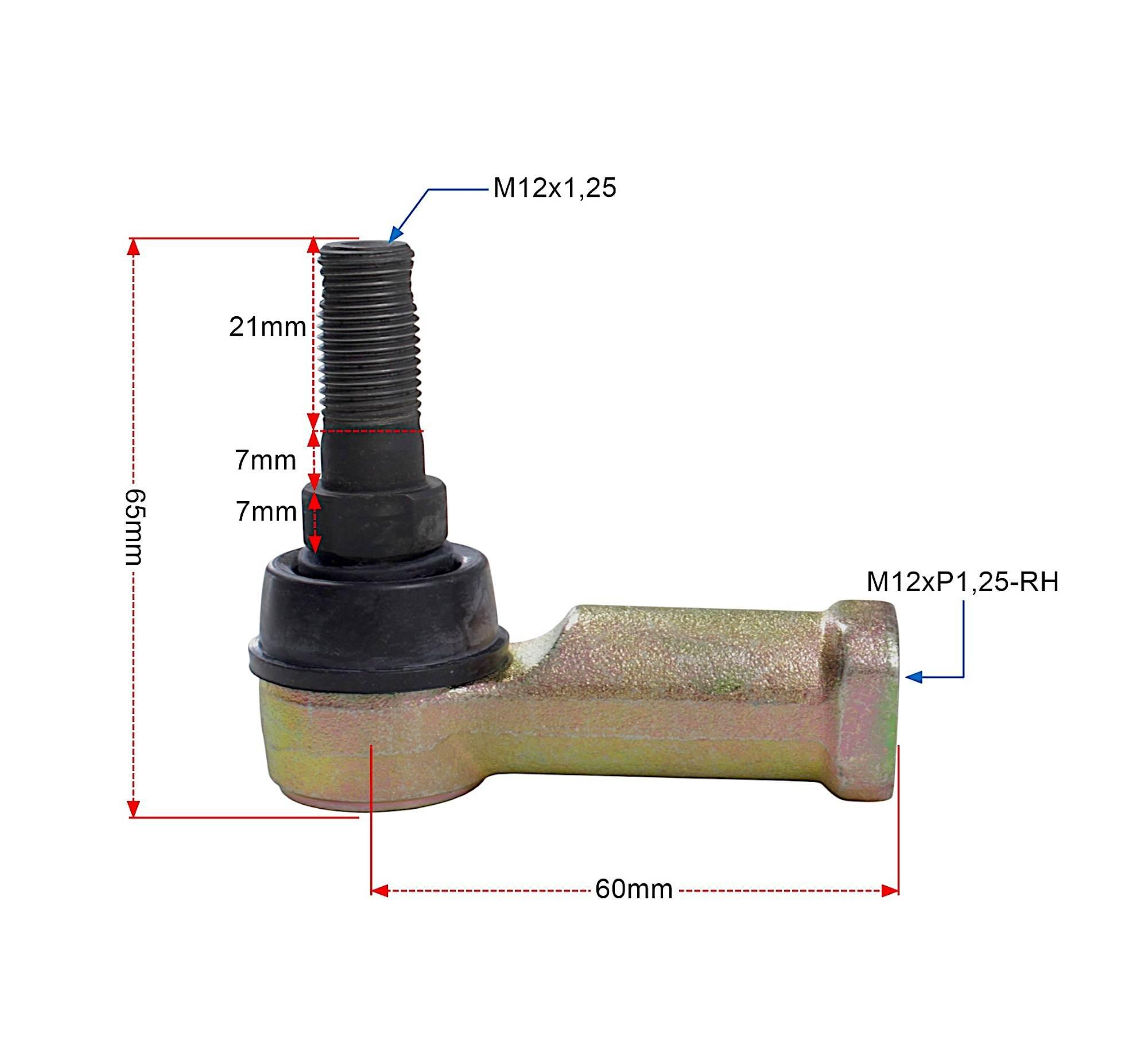 Końcówki drążków kierowniczych tekyo lewa + prawa 51-1009-lr can-am - zdjęcie 3