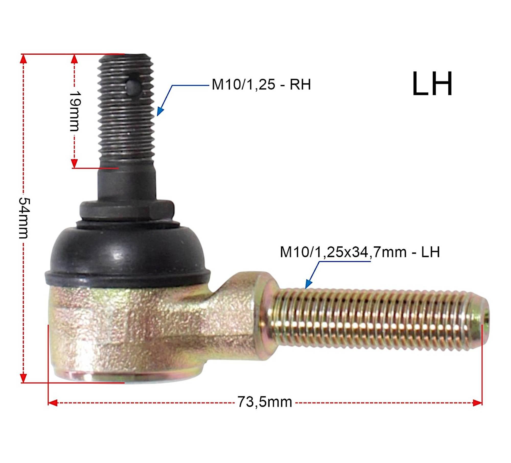 Końcówki drążków kierowniczych tekyo lewa + prawa 51-1012-lr kawasaki - zdjęcie 2