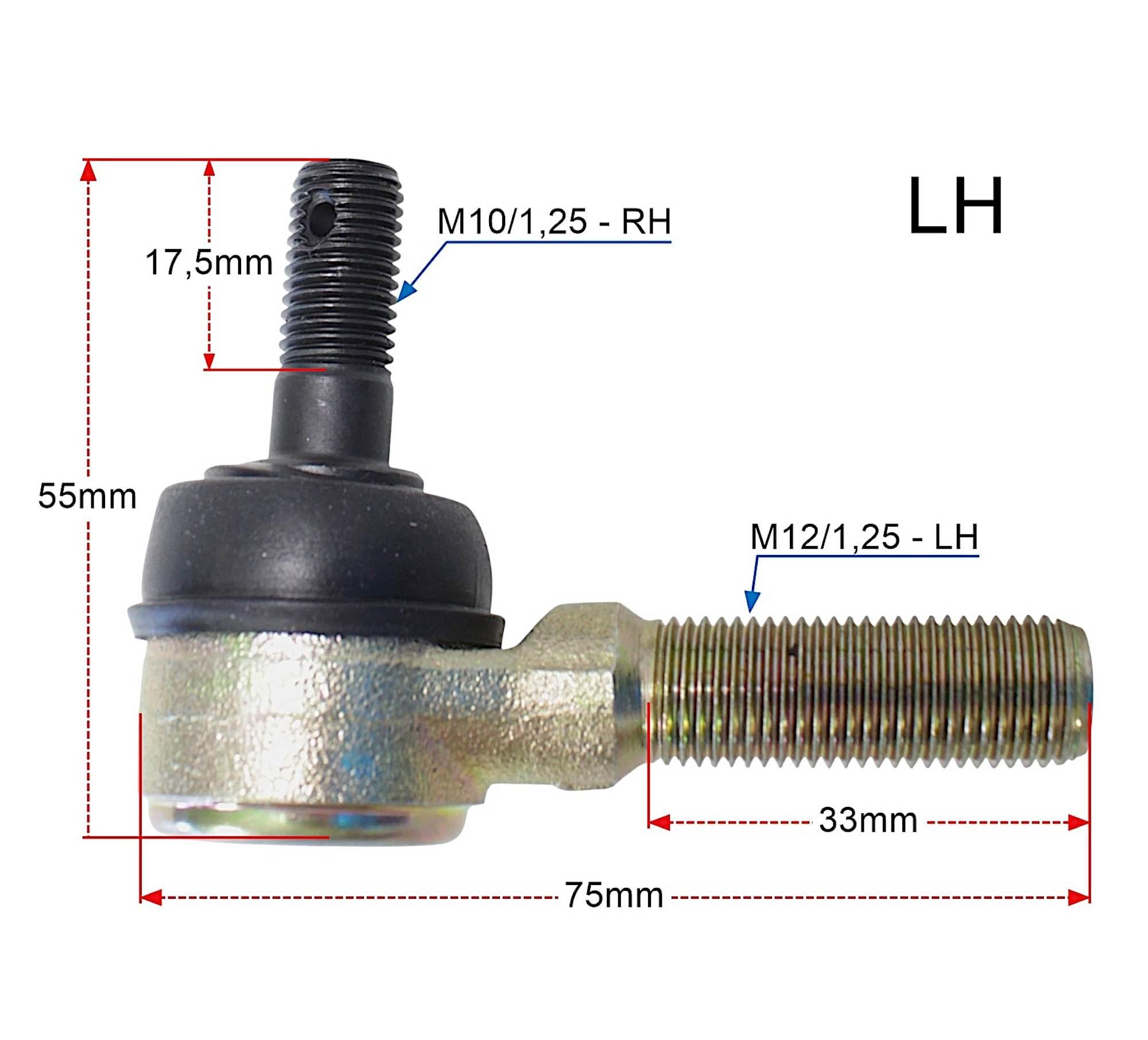 Końcówki drążków kierowniczych tekyo lewa + prawa 51-1017-lr honda trx - zdjęcie 2