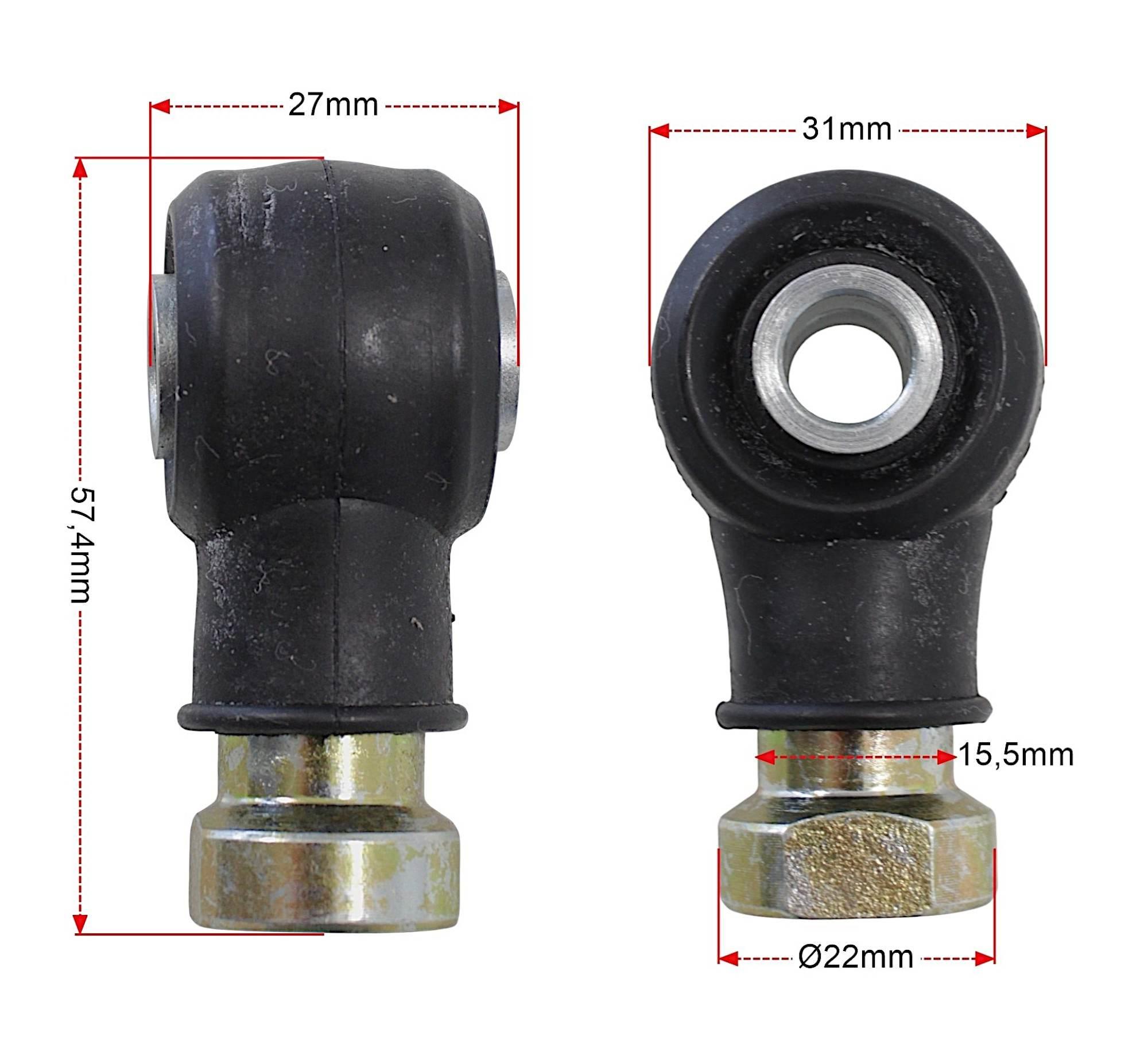 Końcówki drążków kierowniczych tekyo lewa + prawa 51-1021-lr polaris magnum - zdjęcie 3