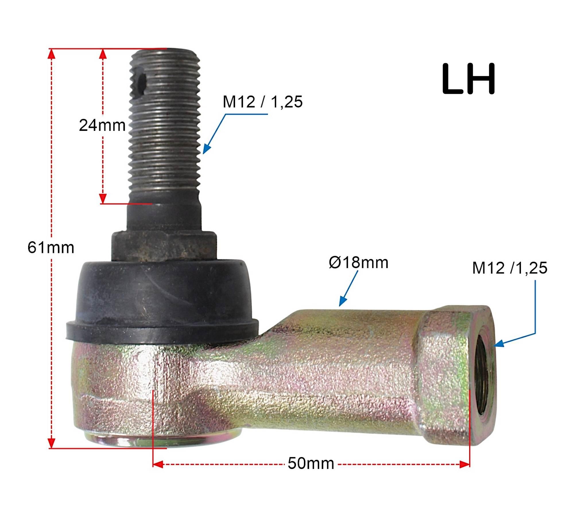 Końcówki drążków kierowniczych tekyo lewa + prawa 51-1031-lr polaris ranger - zdjęcie 2