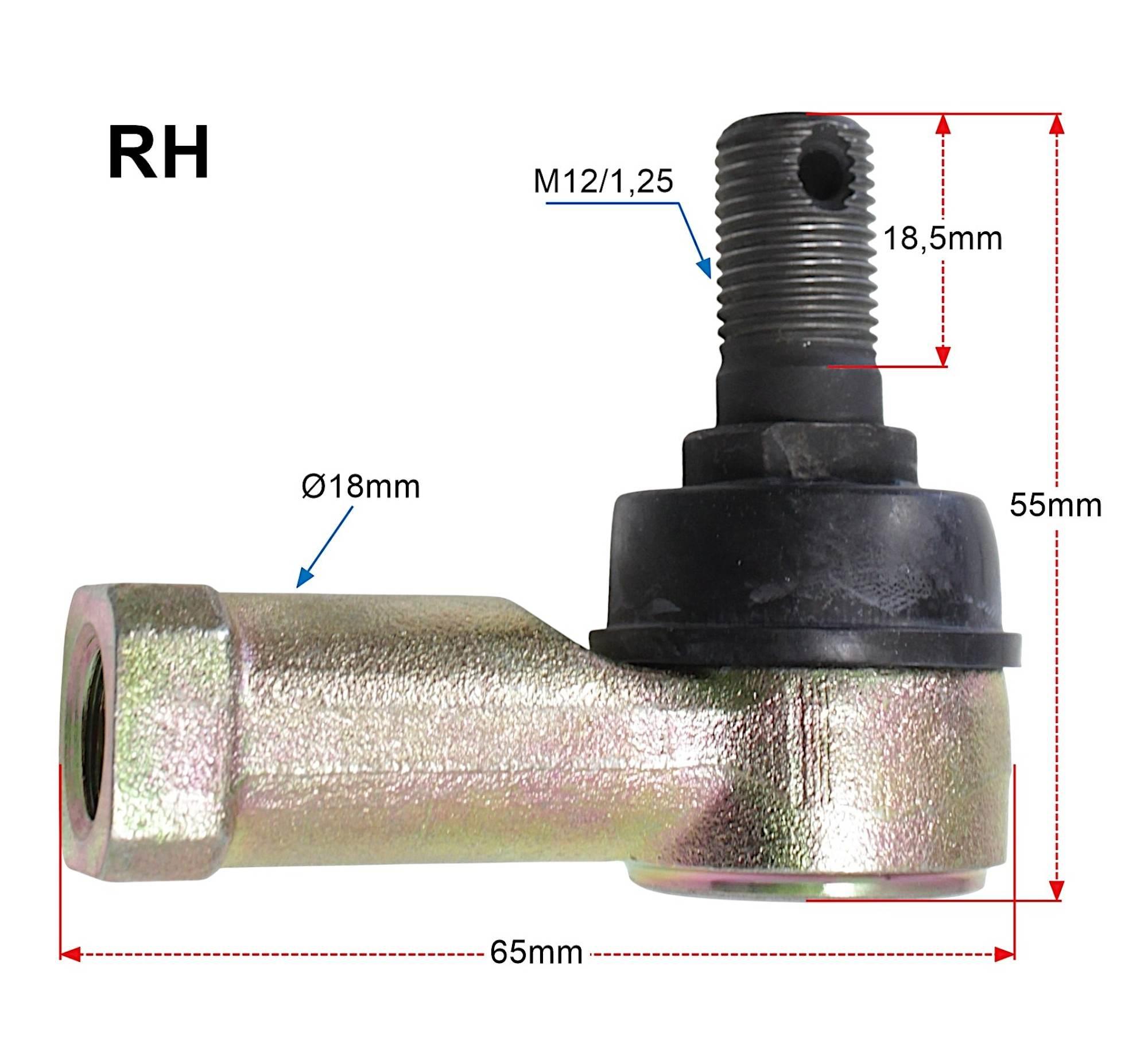 Końcówki drążków kierowniczych tekyo lewa + prawa 51-1031-lr polaris ranger - zdjęcie 3