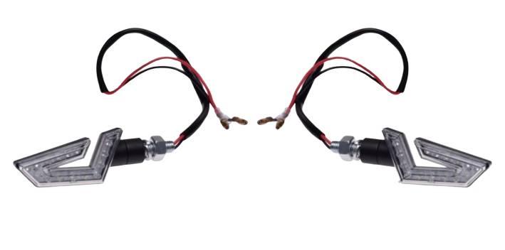 Kierunkowskaz czarny biały klosz led | AM1397