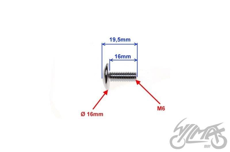 Śruba m6 x16 montażu skuterów krzyżak 50 szt - zdjęcie 4