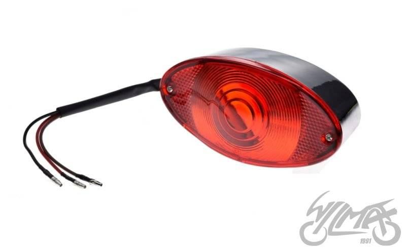 Lampa tył chrom czerwony klosz led | AM9935 - zdjęcie 3