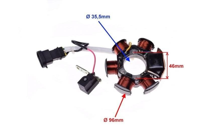 Stator iskrownik 6 cewek piaggio gilera | AI22511B - zdjęcie 2