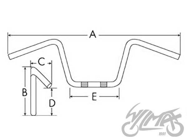 Kierownica enduro aluminiowa czarna | AW5105 - zdjęcie 2