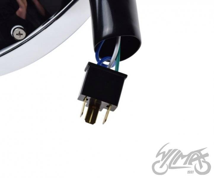 Lampa przód 7 boczne mocowanie h4 chrom | AW2438 - zdjęcie 2
