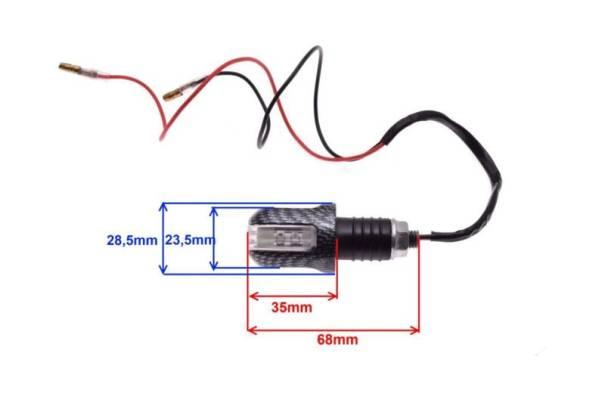 Kierunkowskaz carbon biały klosz led | AM1376 - zdjęcie 4