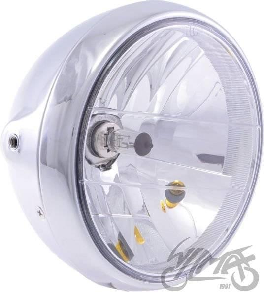 Lampa przód 7 boczne mocowanie h4 chrom | AW2438 - zdjęcie 4