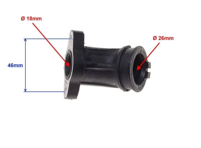 Króciec gaźnika piaggio zip 4t | PZIP3051 - zdjęcie 4