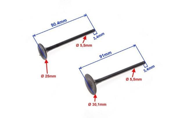 Zawór ssący wydechowy silnik 156fmi | FM0065 - zdjęcie 2