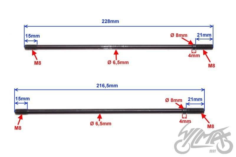 Szpilka cylindra silnik 156fmi 4 szt | FM0402 - zdjęcie 2