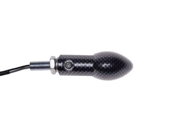 Kierunkowskaz carbon pomarańczowy klosz led - zdjęcie 3