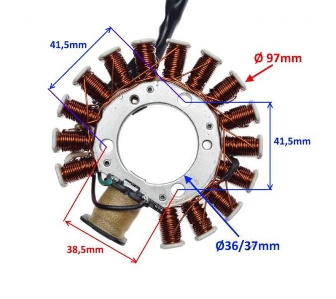 Stator iskrownik 16 cewek yamaha majesty 125 - zdjęcie 2