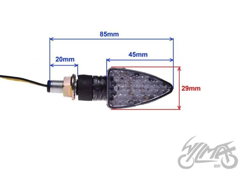 Kierunkowskaz biały klosz led carbon prawy tył - zdjęcie 2