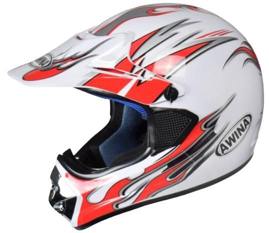 Kask awina xxxs biało-czerw graf enduro tn-8686-30
