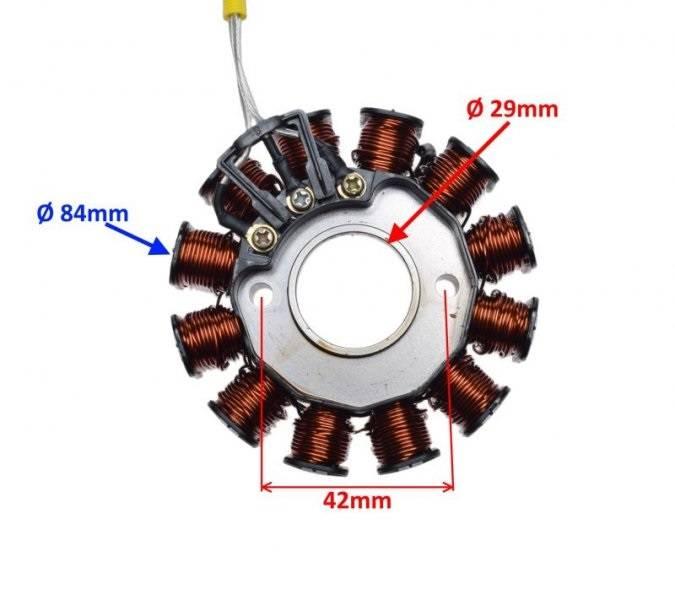 Stator iskrownik 12 cewek piaggio 125 250 - zdjęcie 2
