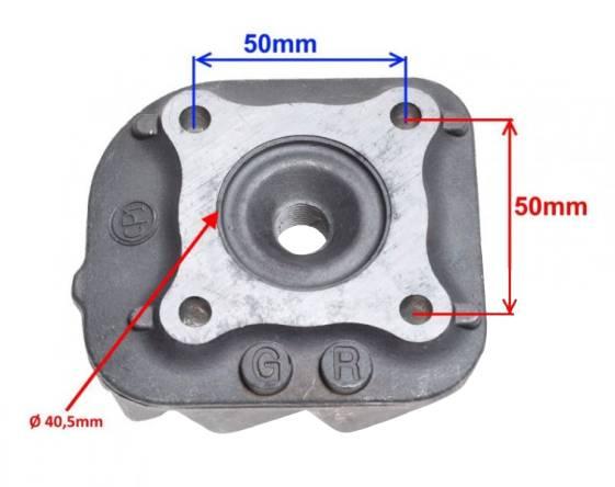 Głowica cylindra 50 cc 2t komora spalania 3.5 ccm - zdjęcie 2