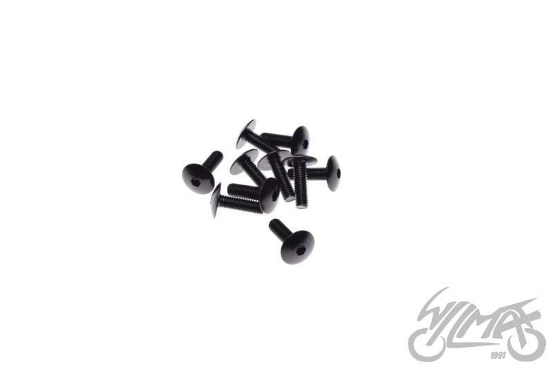 Śruba owiewki aluminiowa 6x20 czarna pak 10 szt - zdjęcie 3