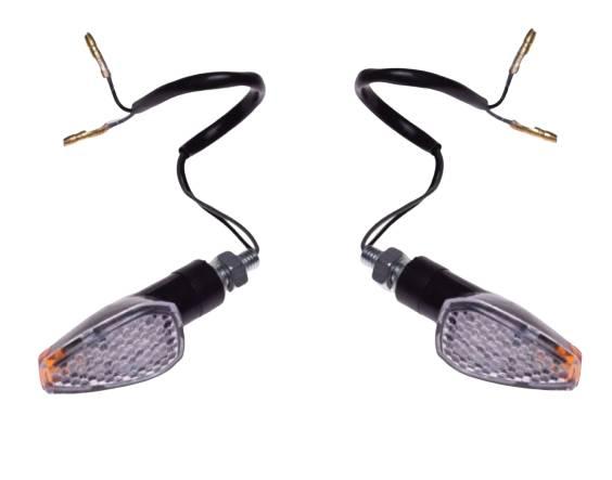 Kierunkowskaz czarny biało-pomar klosz led