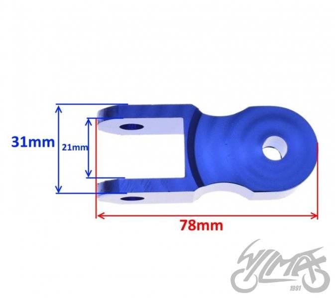 Przedłużka amortyzatora-adapter fi 8 niebieska - zdjęcie 2