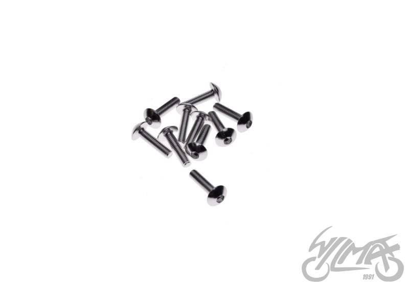 Śruba owiewki aluminiowa 5x20 srebrna pak 10 szt - zdjęcie 3