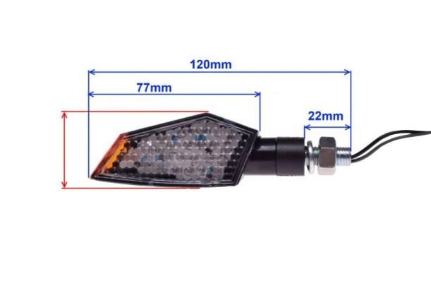 Kierunkowskaz czarny biały klosz led | AM1334 - zdjęcie 4