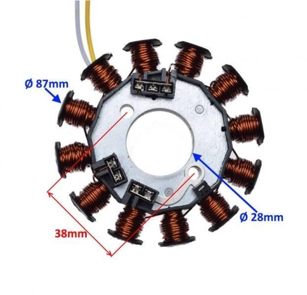 Stator iskrownik 12 cewek mbk booster nitro 200 - zdjęcie 2
