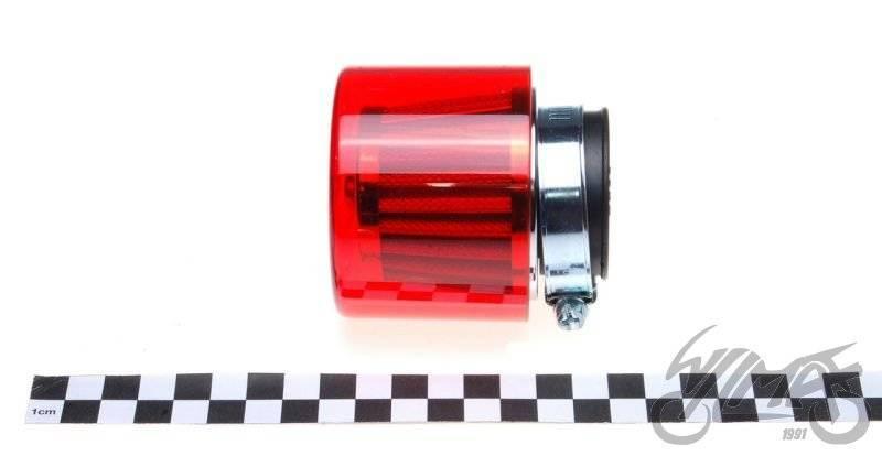 Filtr powietrza 38 mm osłona plastikowa czerwona - zdjęcie 2