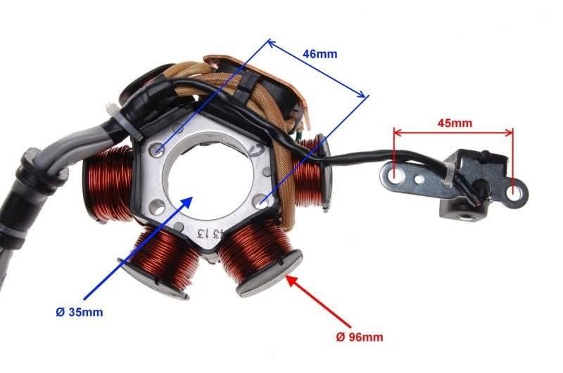 Stator iskrownik 6 cewek piaggio gilera | AI22516 - zdjęcie 2