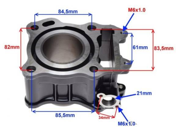 Cylinder suzuki burgman uh125 57,00 mm 125 ccm - zdjęcie 3