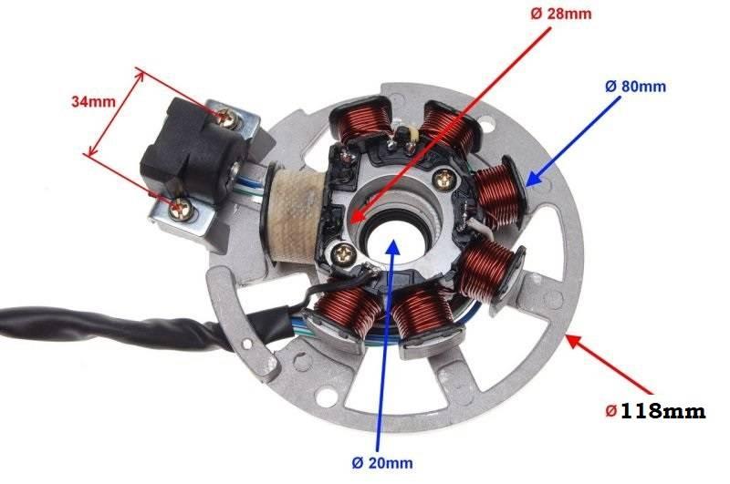 Stator iskrownik 6 przewodów 2t hurricane - zdjęcie 2