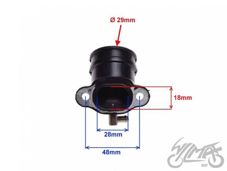 Króciec gaźnika piaggio 125 0040 | AY57004 - zdjęcie 2