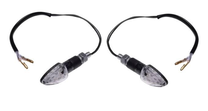 Kierunkowskaz mini carbon biały klosz led