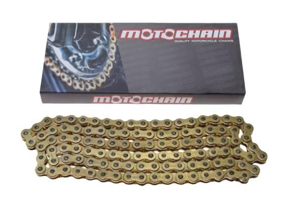 Łańcuch napędowy 112 ogniw 428h motochain złoty