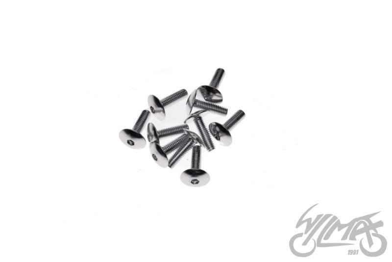 Śruba owiewki aluminiowa 6x20 srebrna pak 10 szt - zdjęcie 3