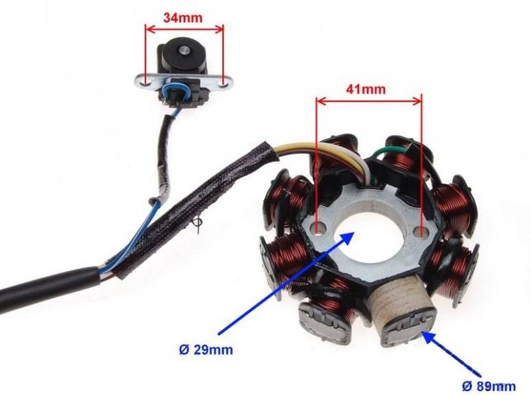 Stator iskrownik 8 cewek 125 gy6 4t | ZV20011 - zdjęcie 2