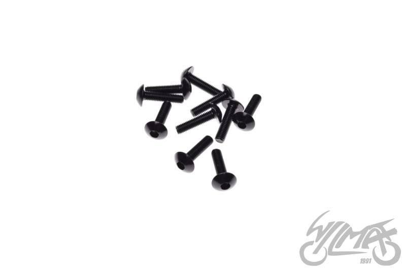 Śruba owiewki aluminiowa 5x20 czarna pak 10 szt - zdjęcie 3