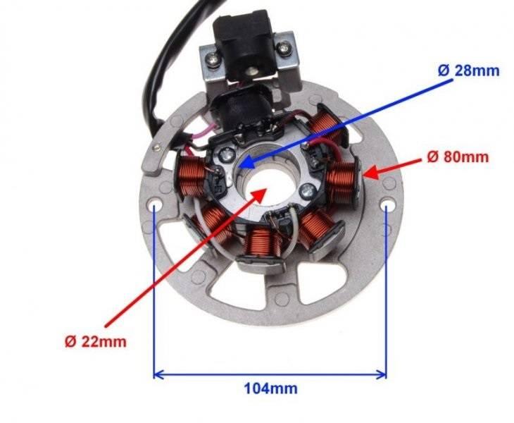 Stator iskrownik 7 cewek 5 przewodów 2t | AI22505 - zdjęcie 2