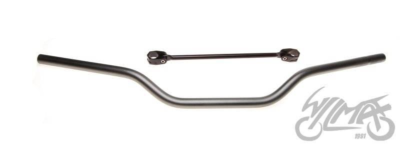 Kierownica enduro 22 mm aluminiowa titanium - zdjęcie 3