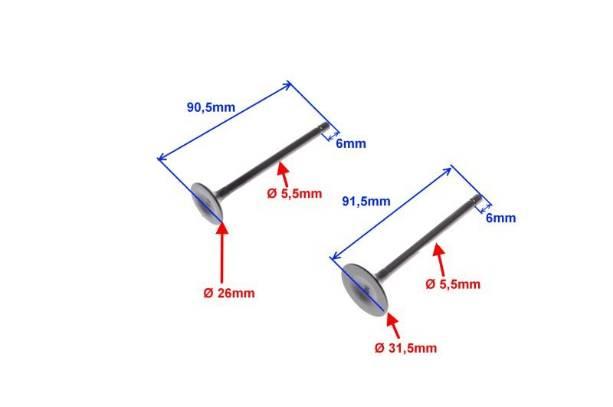 Zawór ssący wydechowy silnik 162fmj | FM0066 - zdjęcie 2