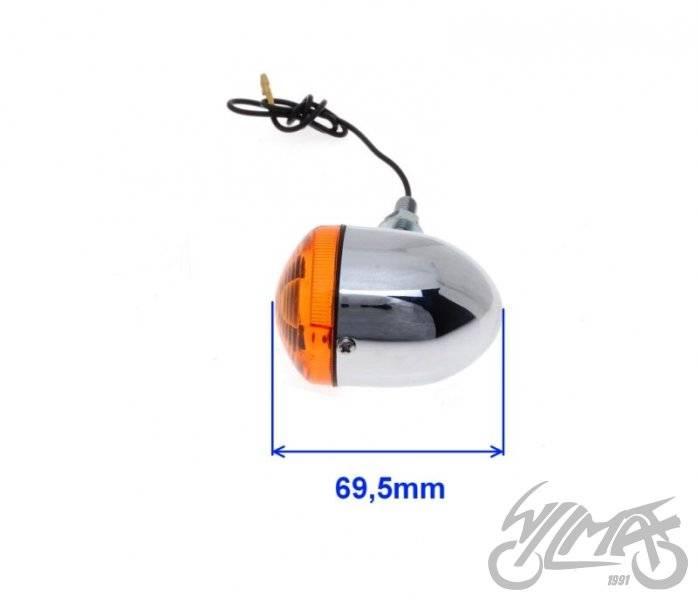 Kierunkowskaz chrom bullet wspornik 8mm | AL607211 - zdjęcie 2