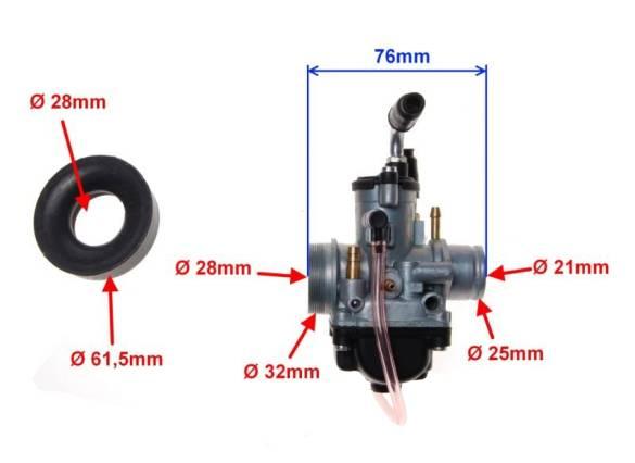 Gaźnik 21mm 2t tuning ssanie na linkę zestaw dys - zdjęcie 5