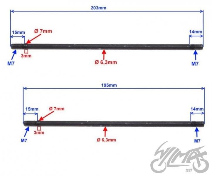 Szpilka cylindra silnik 154fmi | FMI0402 - zdjęcie 2